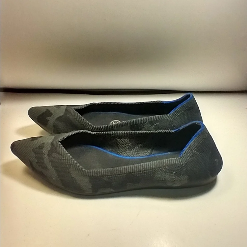 Rothy's The Point Camo Knit Flats Shoes Women's sz 7.5.
